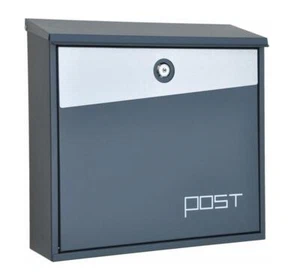 Briefkasten Postkasten Wandbriefkasten Mailbox Postbox Adiana grau wetterfest - Bild 1 von 4