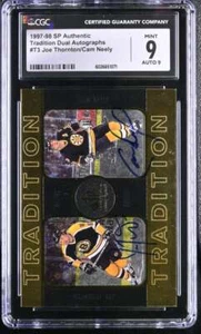 CGC Mint 9 1997-98 SP Authentic Tradition Dual Autographs Joe Thornton Cam Neely - Picture 1 of 2