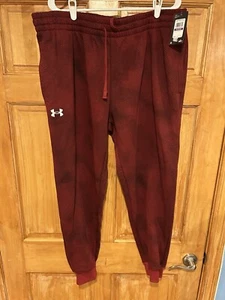 Pantalones de chándal Under Armour Rival estampados de lana 1379777 rojos camuflados para hombre 2XL XXL nuevos con etiquetas - Imagen 1 de 6