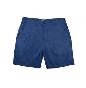 Hurley Nike Dri-Fit Size 33 Men Blue Chino Street Shorts 8” Inseam 23-7 - Picture 1 of 11
