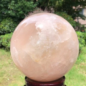 Bola esfera cristal cuarzo rosa natural 9,39 lb curación Reiki 1560 - Imagen 1 de 15