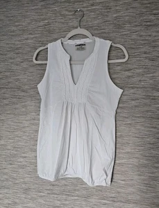 Womens Sleeveless Summer Top Y2K Preloved LTB T-shirt Vintage Shirt White Medium - Picture 1 of 3