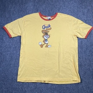 Vintage Nestle Quik Shirt Herren 2XL gelb Häschen Maskottchen Ringer T-Shirt Tee 90s - Bild 1 von 7