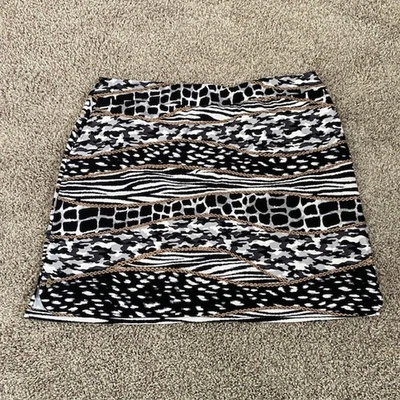 EP Pro Skort Black & White Animal Print Gold Chain Pull-On Pockets Women's 2XL - Image 1 of 4