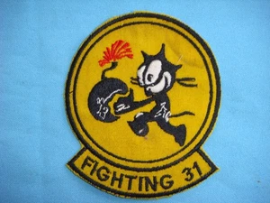 VIETNAM WAR PATCH, US NAVY FIGHTER SQUADRON VF-31 " FELIX THE CAT " - Bild 1 von 2