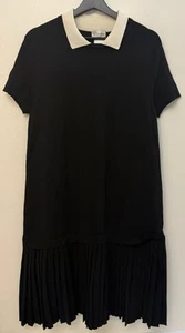 RED Valentino A-Line Mini Black Knit Sweater Dress Shirt Sleeve Stretchy Sz XL - Picture 1 of 10