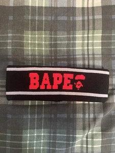 Bape Logo Headband Red/Black SS19 NWOT - Picture 1 of 4