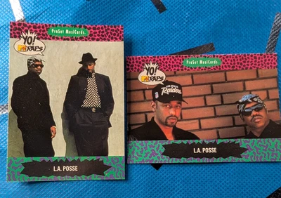Juego profesional de tarjetas musicales 1991 ¡Yo! Tarjeta de novato MTV Raps KMD # 124 y 125 MF Doom RC DE COLECCIÓN Foto 1 de 2