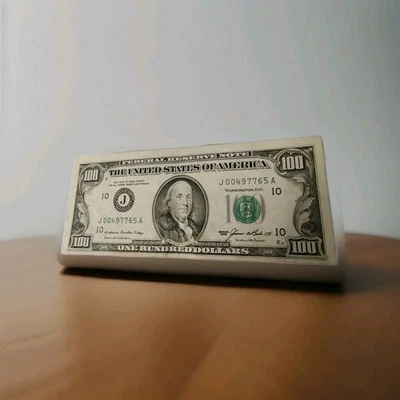 Money 1985 $100. Bill Currency Circulated Kansas City J-A Old Face One Hundred $ - Image 1 of 4