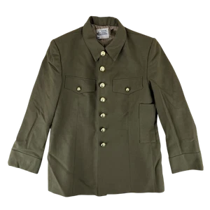 Belgian Army Jacket Dress Uniform Khaki Brown Vintage 1990 Tailored Medium - Picture 1 of 7