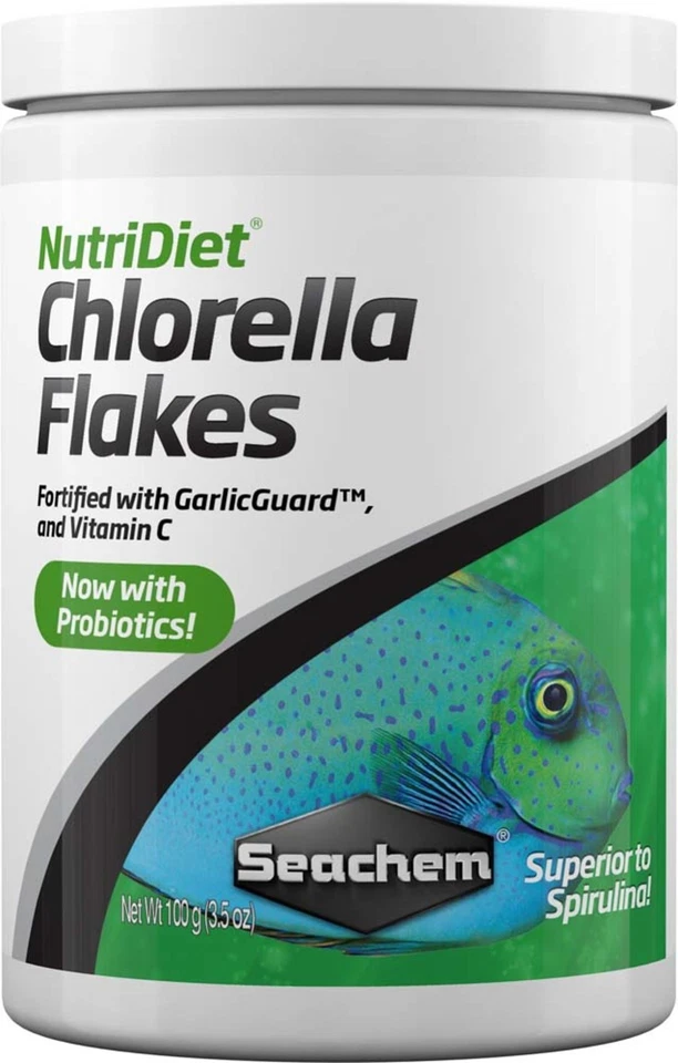 Seachem NutriDiet Chlorella Fish Flakes - Natural Probiotic Formula 3.5-Ounce - Image 1 of 1