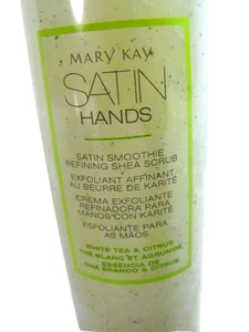 Exfoliante de manos Mary Kay Satin Hands té blanco cítrico karité 7,75 oz tamaño completo NUEVO - Imagen 1 de 4