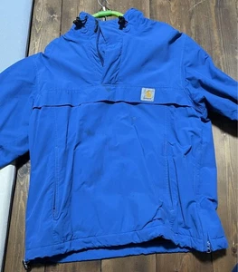 Carhartt Nimbus Pullover Anorak Chaqueta Blusa Hombres Talla Azul M - Imagen 1 de 5