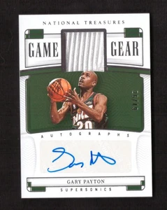 2022-23 Panini National Treasures Gary Payton Game Gear Jersey Auto 26/49 - Picture 1 of 2