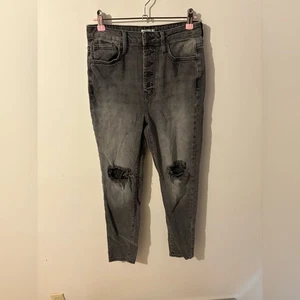 Forever 21 Damen Skinny Jeans Distressed Schwarz Größe 27 - Bild 1 von 5