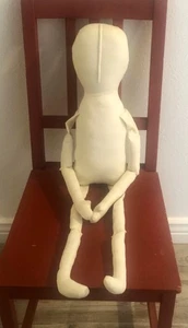 BLANK Doll Body, Primitive Unfinished Cloth Fabric Doll Making Supply  - Picture 1 of 7