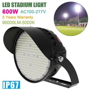 600W LED Stadium Lights 90000Lm (2500W Eqv.) 100-277V Outdoor Sport Count Light - Picture 1 of 11
