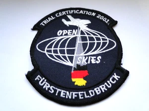 Aufnäher  Bundeswehr Luftwaffe    Open Skies Fürstenfeldbruck 2001  ca 8x10 cm - Picture 1 of 1