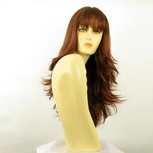 Perruque femme longue Châtain Cuivré Méché Blond Clair/rouge VIRGINIE 33H130 - Imagen 1 de 8