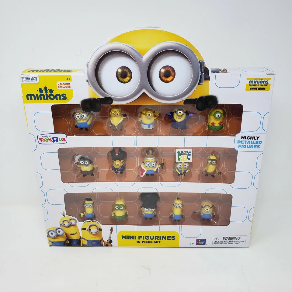 Minions Thinkway Mini Figures 15 Toys R Us Exclusive Highly Detailed In Box NOS - Image 1 of 4