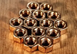 1/4 UNC Silicon Bronze Nuts Pack of 10 - Picture 1 of 1