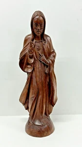 Antike geschnitzte Holz christliche Statue Figur Jesus Muaka Cyrille Bom KC afrikanisch - Bild 1 von 7