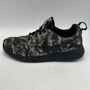 Nike Shoe Roshe Run Mens 9 Camo Print 655206-022 Green Black Running Read - Picture 1 of 8