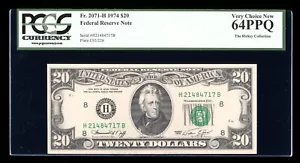 DBR 1974 $20 FRN St. Louis Fr. 2071-H PCGS 64 PPQ Serial H21484717B - Picture 1 of 2