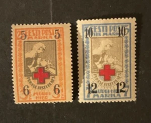 Briefmarken Estland Scott # B7-8 Falz - Bild 1 von 1