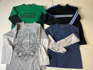 Boys Medium Long Sleeve Shirt Layered Tapout  Gray - Picture 1 of 4