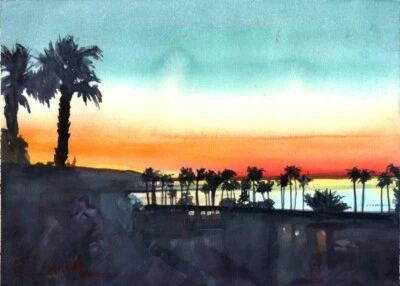 Corona del Mar I: Sandra Watercolors™ California: PINTURA ORIGINAL Foto 1 de 2