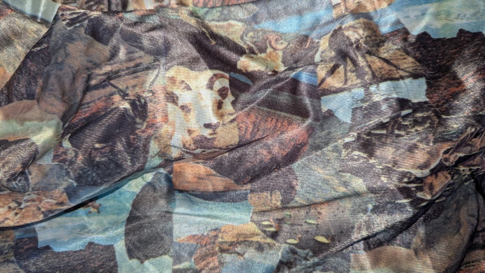 Tela de discoteca de oveja cimarrón animal acantilado salvaje tema suroeste de colección 66" L x 51" con pieza Foto 1 de 4