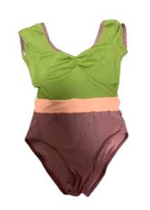 yumiko ballet leotard size S green pink Excellent - Picture 1 of 6
