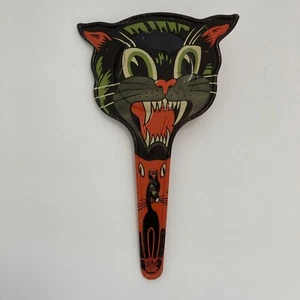 VINTAGE U.S. METAL TOY MFG. CO. LITHO BLACK CAT NOISE MAKER  - Picture 1 of 8