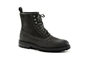 Polo Ralph Lauren Norbeck Botas Altas Negras de Cuero Nubuck Pulido Para Hombres RARAS - Imagen 1 de 3