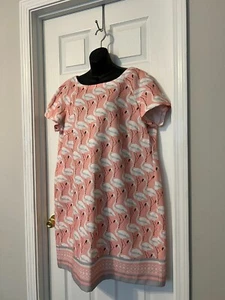 JULIAN TAYLOR PLUS SIZE WOMAN SZ 18W FLAMINGO SHIFT DRESS - Picture 1 of 9