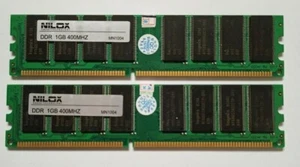KIT 2x1GB NILOX DDR 400MHz MN1004 RAM PC3200U - Foto 1 di 1