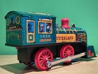 EISENBAHN Blech SPIELZEUG Kanto JAPAN Tin Lok HORIKAWA 60 70 Roboter Zug OVP Box