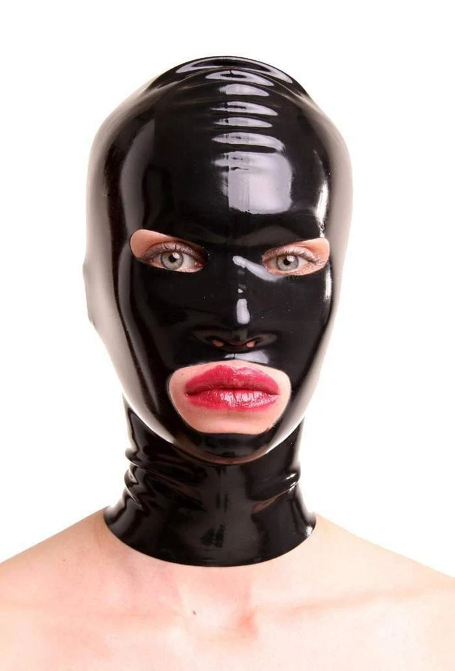 Anita Berg - Latex Zip Mask with Oval Openings in Various Colors - Image 1 of 1