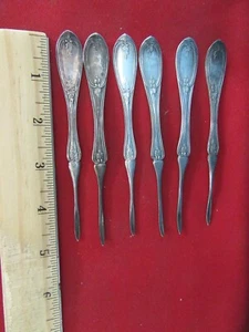 248. Set 6 raccoglitori vintage in argento placcato noce aragosta olive MERIDEN Brita 09 A1 - Foto 1 di 6