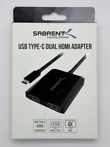 SABRENT USB Typ C Dual HDMI Adapter [unterstützt bis zu zwei 4K 30Hz Monitore - Bild 1 von 9