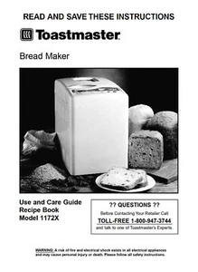 Toastmaster Bread Machine Manual Model 1172x - Picture 1 of 2