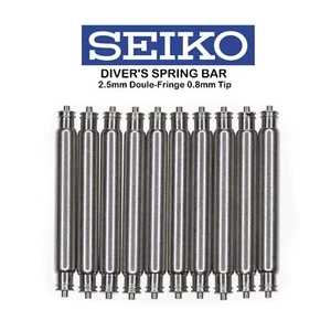 10PC 20mm 21mm SEIKO 2.5mm Fat Spring Bars SEIKO PROSPEX Non Magnetic Stainless - Picture 1 of 2