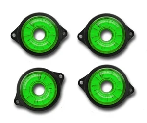 4 SET 24V LED GREEN MOVING SIDE MARKER OUTLINE INDICATORS TRAILER WAGON CHASSIS - Picture 1 of 3