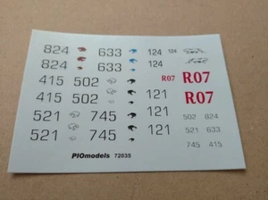 Kalkomanie / Decals PIOmodels 72035 PzKpfw V D Panther (Kursk 1943) skala 1:72 - Zdjęcie 1 z 2