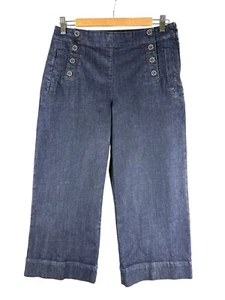 Heritage Preppy Wide Leg Crop Capri Sailor Front Jeans, Damen 10P/29 - Bild 1 von 9