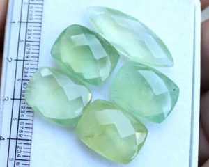 44.70 Ct Natural Prehnite Cushion Faceted Cut 12.5 * 16 mm Loose Gemstone - Picture 1 of 3