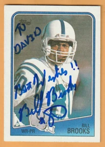 Bill Brooks Indianapolis Colts AUTO Signed 1988 Topps Boston Terriers 3O - Picture 1 of 2