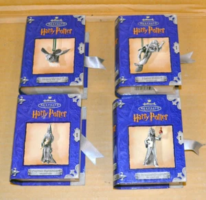 Set of 4 Hallmark Keepsake Ornament 2000 Harry Potter Pewter with Boxes - Picture 1 of 6
