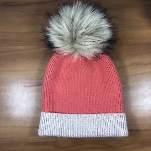 Gorro de invierno Norla Canadá Sombrero Coral Rosa Lana Mezcla Pom Anthropologie - Imagen 1 de 2